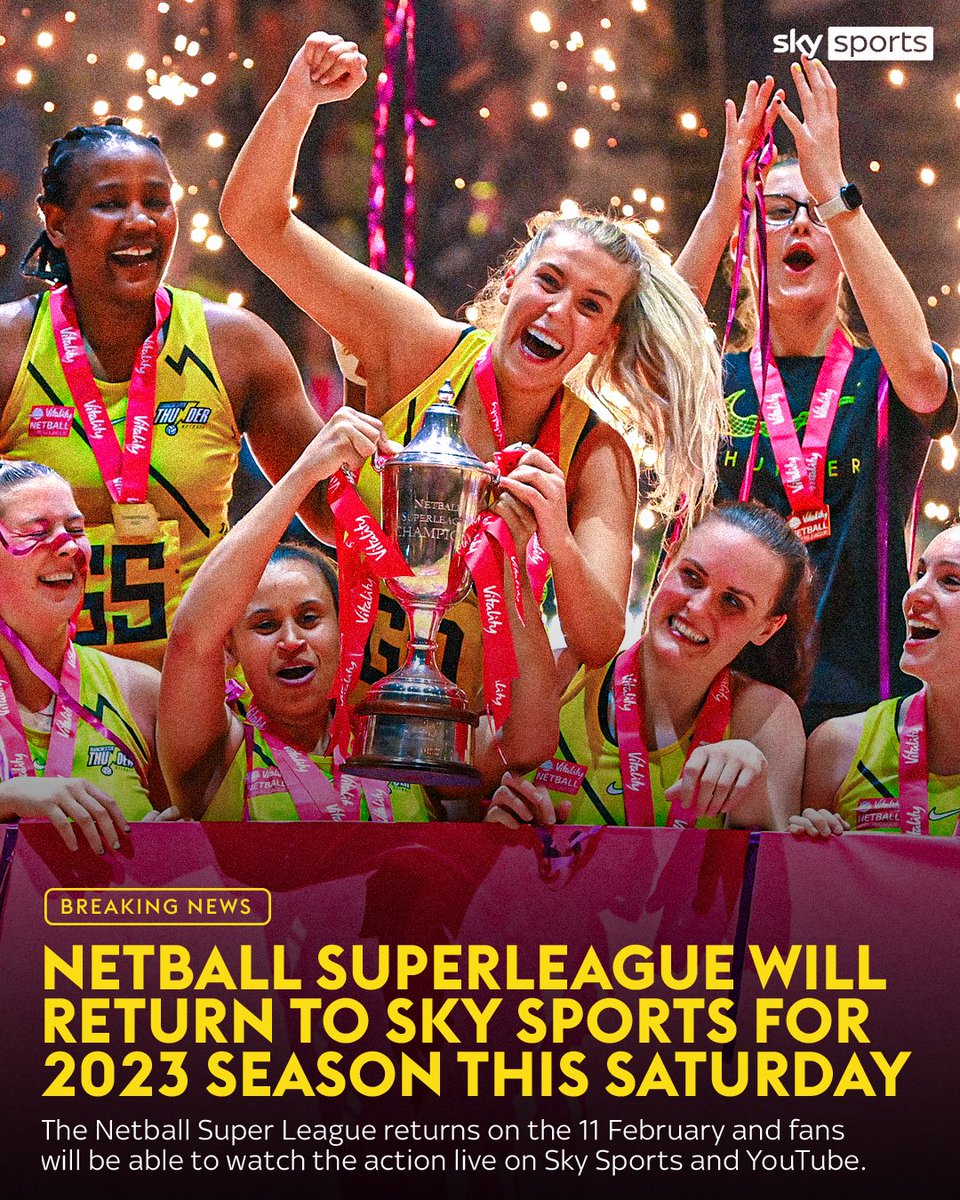 🚨 Friday Night Netball Showcase confirmed as the Netball Super League returns to Sky Sports for the 2023 Season!