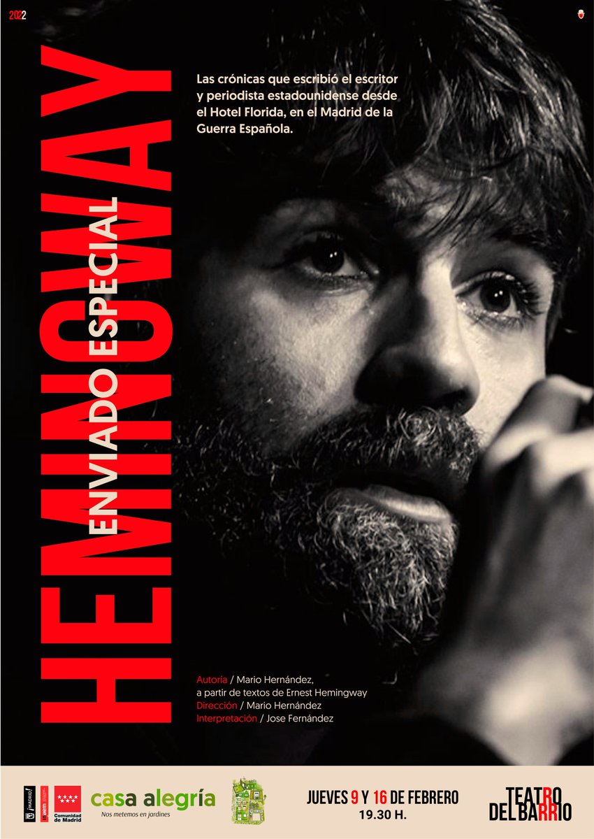 "Un hombre solo puede morir una vez"

El jueves 9 estaré en <a href="/teatrobarrio/">Teatro del Barrio</a> con "HEMINGWAY. Enviado especial".

19:30 h.