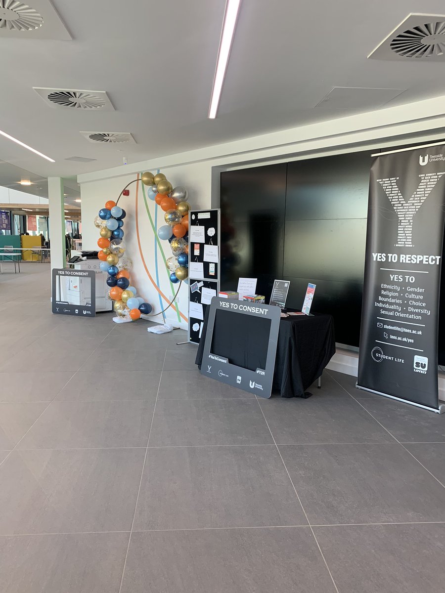 RobynGaines08's tweet photo. This week is #SVAW and we’re in the SLB promoting our SVLO service as well as challenging myths and raising awareness of support services and promoting our online Consent Matters Training which is available for all TU students. #YesToConsent #Y2R https://t.co/NTHpXq0MJT