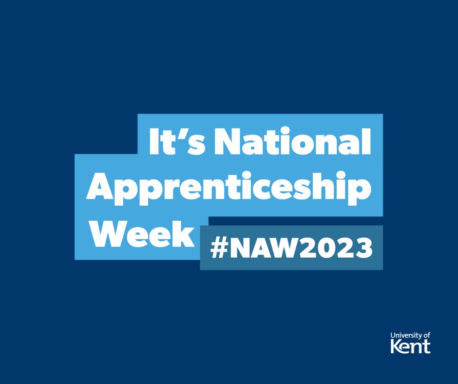 It's National Apprenticeship Week 2023! 🥳

Join us throughout the week to find out more about all things apprenticeships here at Kent, including case studies and details on all the different types of apprenticeship we offer. 

➡️ kent.ac.uk/global-lifelon…

#NAW2023