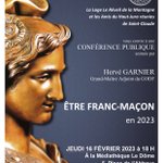 Image for the Tweet beginning: Être Franc-Maçon en 2023.
Conférence publique