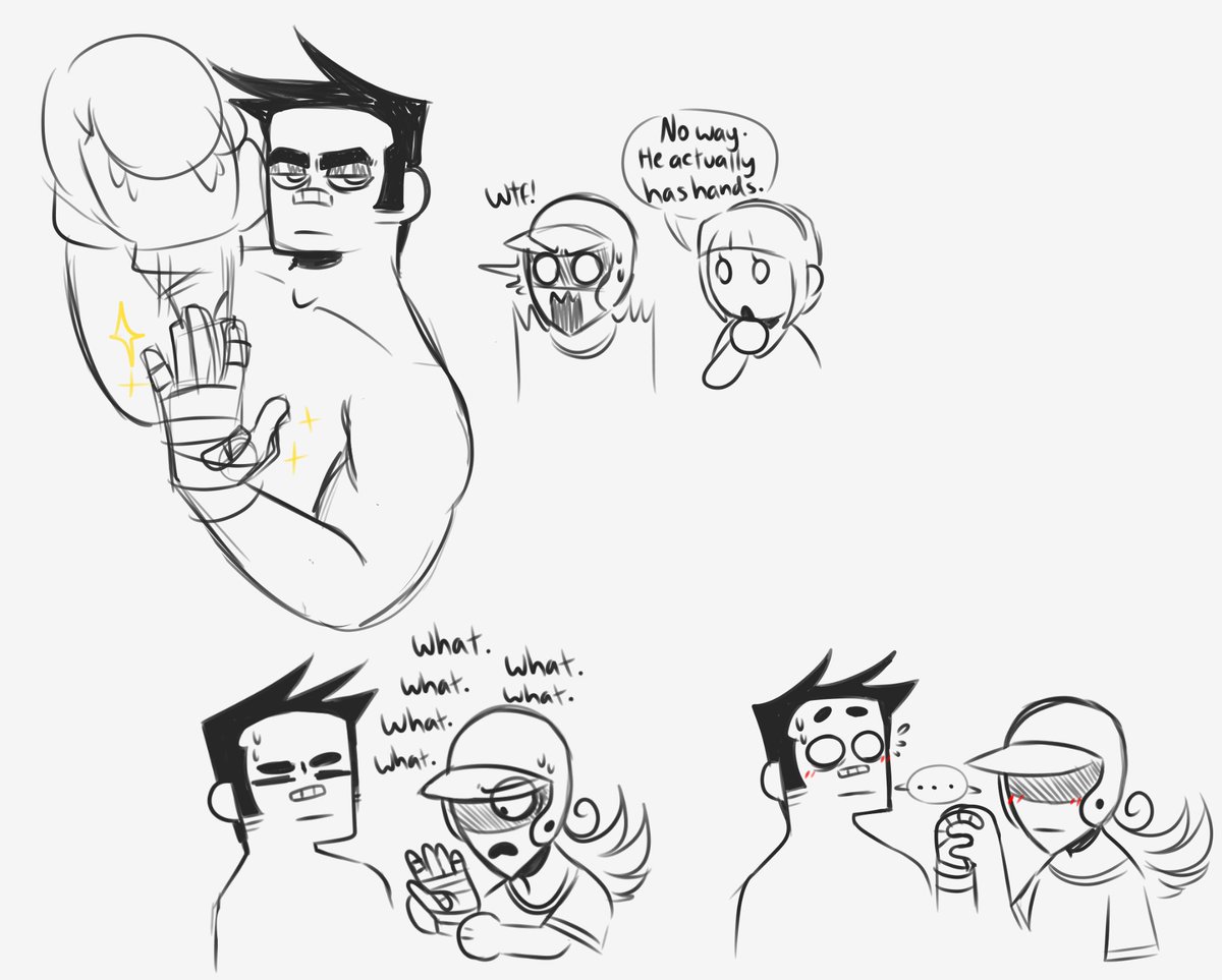 SHRIMPLORD6's tweet photo. I physically cannot resist the urge to draw them 
#OFFgame #offmortisghost #Ballman #Boxxer https://t.co/ybGFTsXcCa