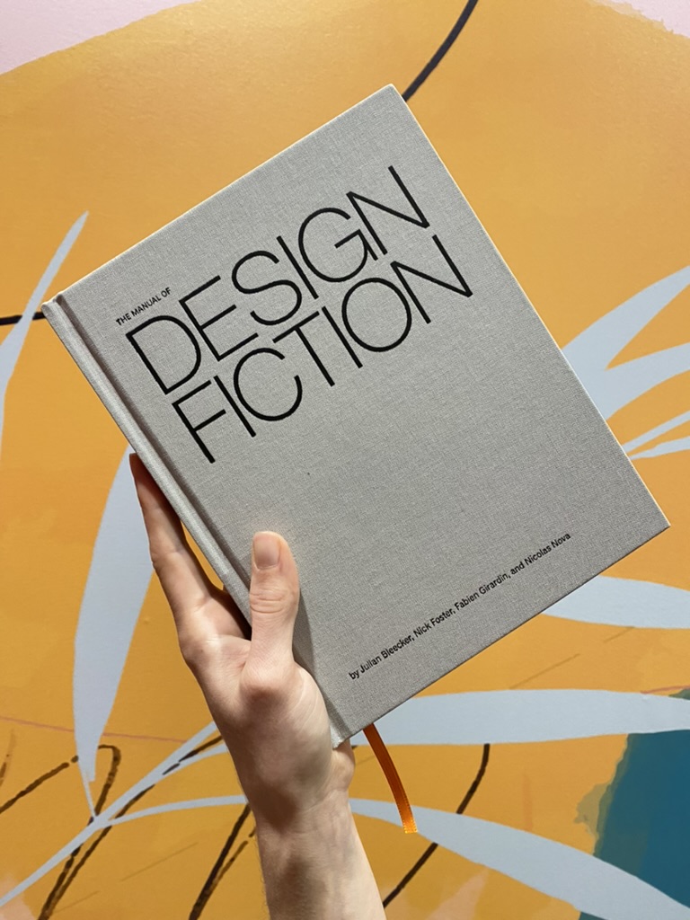 Feeling very lucky that we’ve got our hands on a first edition copy of “The Manual of Design Fiction” by <a href="/darthjulian/">The Manual of Design Fiction</a> <a href="/fosta/">fosta</a> <a href="/fabiengirardin/">Fabien Girardin</a> &amp; <a href="/nicolasnova/">nicolasnova</a>; the originators of the practice, no less!

#ManualOfDesignFiction #WhatWeAreReading #INDUSTRYofUs