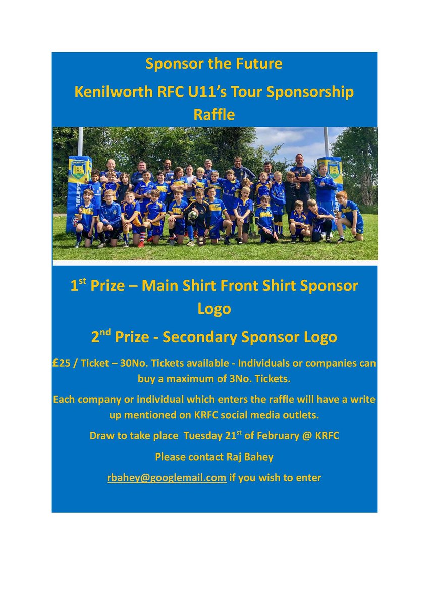 Here's details of our Under 11s tour fundraising. Please speak to Raj Bahey if you are interested in supporting. #kenfamily