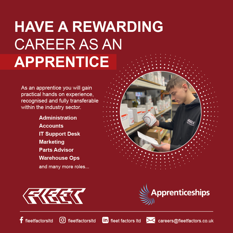 It’s National Apprenticeship Week!
We are celebrating all the apprenticeship opportunities and our amazing, hard-working apprentices. 
If you are interested in a career with Fleet Factor's check out our vacancies here: 
buff.ly/3IJhVIq