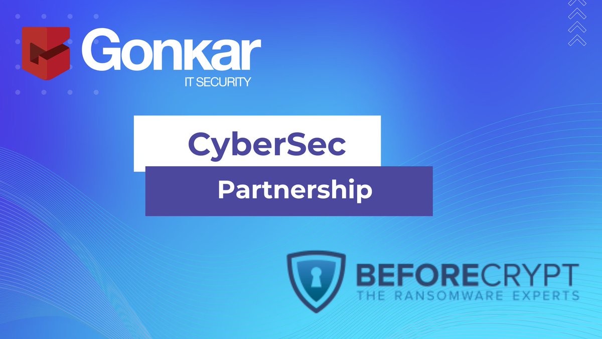GonkarIt's tweet photo. Gonkar IT Security and BeforeCrypt LTD Announce Strategic Partnership to Strengthen Cybersecurity Solutions

#cybersecurity #ransomwareprotection

https://t.co/WoogGqaJT1 https://t.co/yKAzdl1tRc