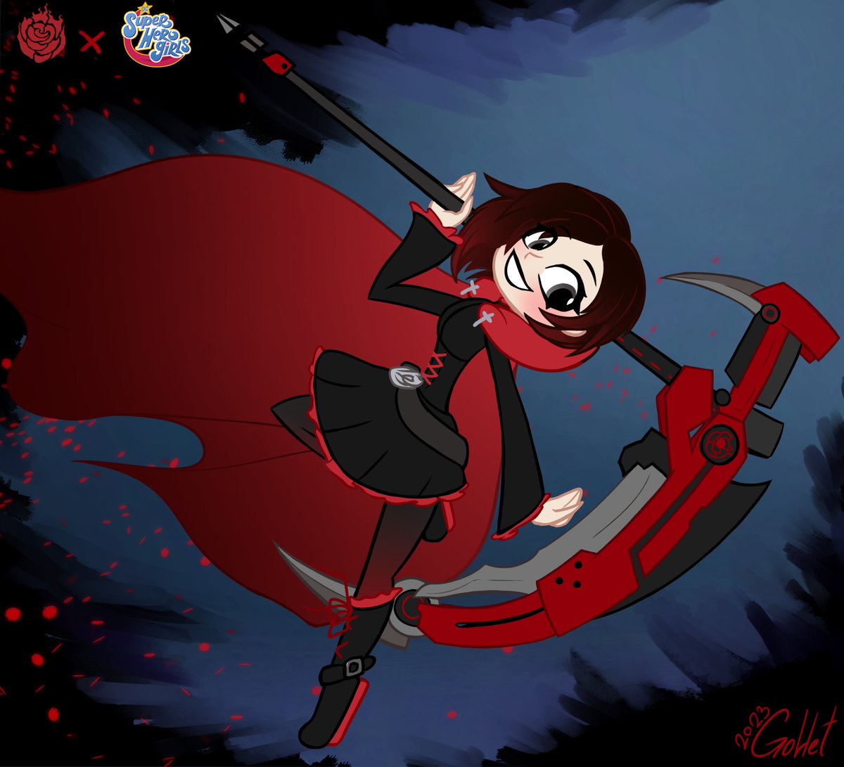 Go_het's tweet image. In my hiatus, I did do this one random request drawing for fun. It's #RubyRose  from #RWBY in the #DCSHG style :D
First time, doing a merge like this.

Generally, I don't take requests. It was just a fun suggestion I decided to do.

#RWBYfanart #DC_Superhero_girls #crossover