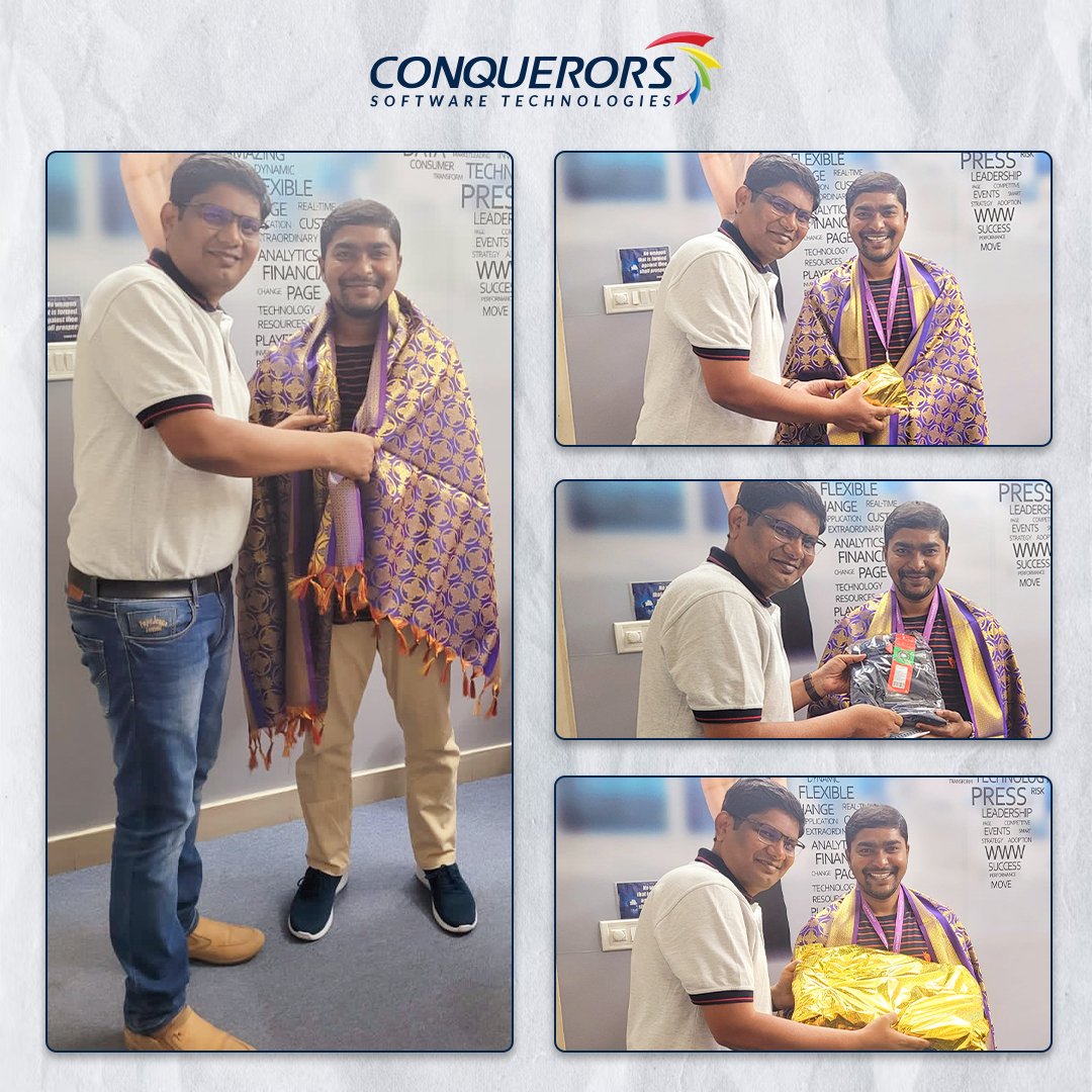 ConquerorsTech's tweet photo. Today, we honor Karvana Rajesh, a talented former employee. Rajesh was an important member of the Conquerors Software Technologies team.
#conquerorssoftware #employeeappreciation #Respect #tribute #ConquerorsFamily #felicitation #EmployeeRecognition #conqueorstech #employees https://t.co/h71e4htTzL