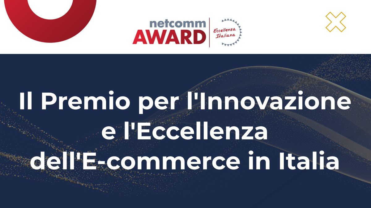 ConsNetcomm's tweet photo. 𝗡𝗲𝘁𝗰𝗼𝗺𝗺 𝗔𝗪𝗔𝗥𝗗 𝟮𝟬𝟮𝟯: 𝗮𝗽𝗲𝗿𝘁𝗲 𝗹𝗲 𝗶𝘀𝗰𝗿𝗶𝘇𝗶𝗼𝗻𝗶!
🏆 Il Premio per l'Innovazione e l'Eccellenza dell'e-commerce in Italia torna con la 12^ edizione
⚡ Iscriviti entro il 28/02 per ottenere il 30% di sconto
https://t.co/cmFlTJlm12

#NetcommAward https://t.co/4nAMhAVPdK