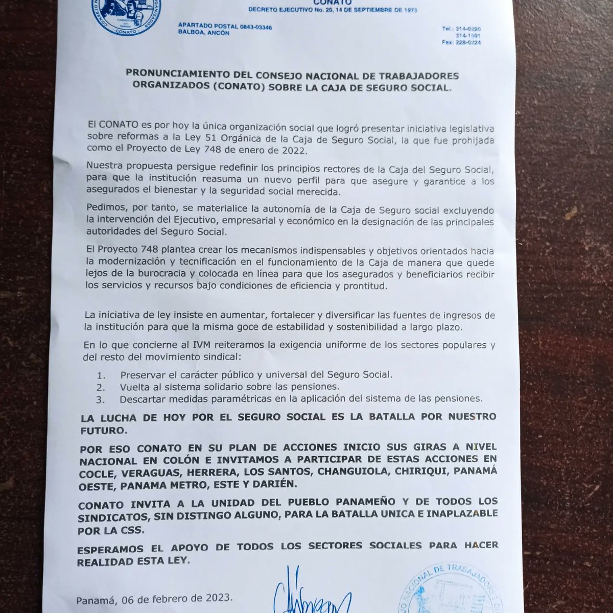 Así fue nuestra conferencia de prensa de hoy sobre el tema de la campaña para salvar la CSS