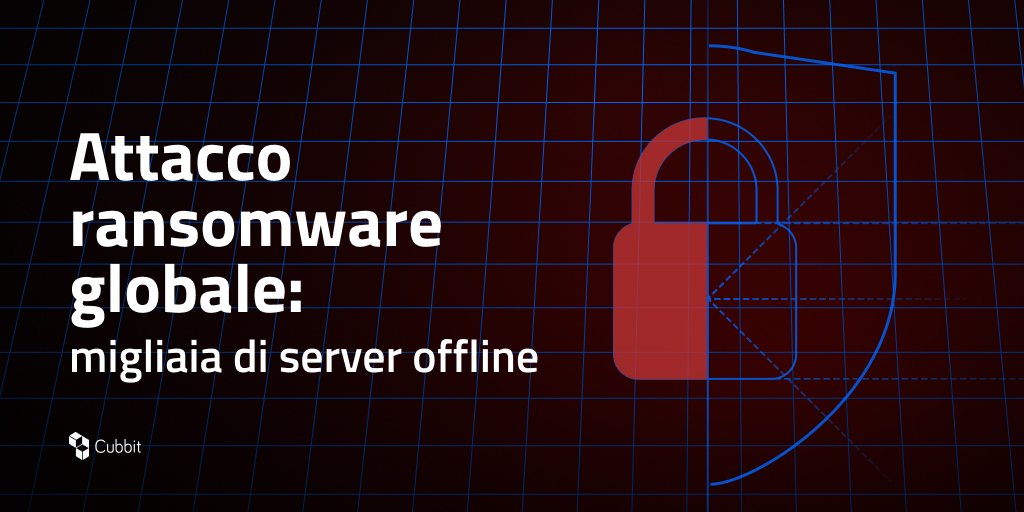 _cubbit's tweet photo. Decine di server in Italia (e migliaia nel mondo) sono offline a causa di un attacco ransomware globale

Secondo @AlessLongo (@Cybersec360) bersaglio sono i server di VMWare (https://t.co/OVXutGrXnc).

Scopri come difenderti nel nostro ultimo articolo: https://t.co/SNe96IOWZe https://t.co/FGAeDqqNzI