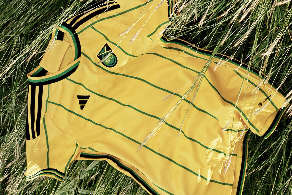 highsnobiety's tweet photo. The Jamaican Football Federation joins forces with  Wales Bonner and adidas for a slick new kit selection https://t.co/4le9EtyAFK https://t.co/Qwoz8euFW6