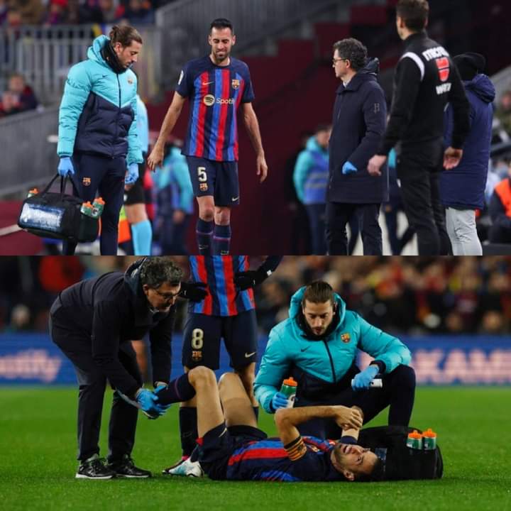 sevenfootballus's tweet photo. 🚨ATENCIÓN🚨El Barcelona confirmó que Sergio Busquets tiene un esguince en el ligamento lateral externo del tobillo izquierdo y se perderá las próximas 2-3 semanas. 

Otra baja que le resta a la plantilla de Xavi😬
#barcelona #Busquests https://t.co/2ZpVIMqXAj