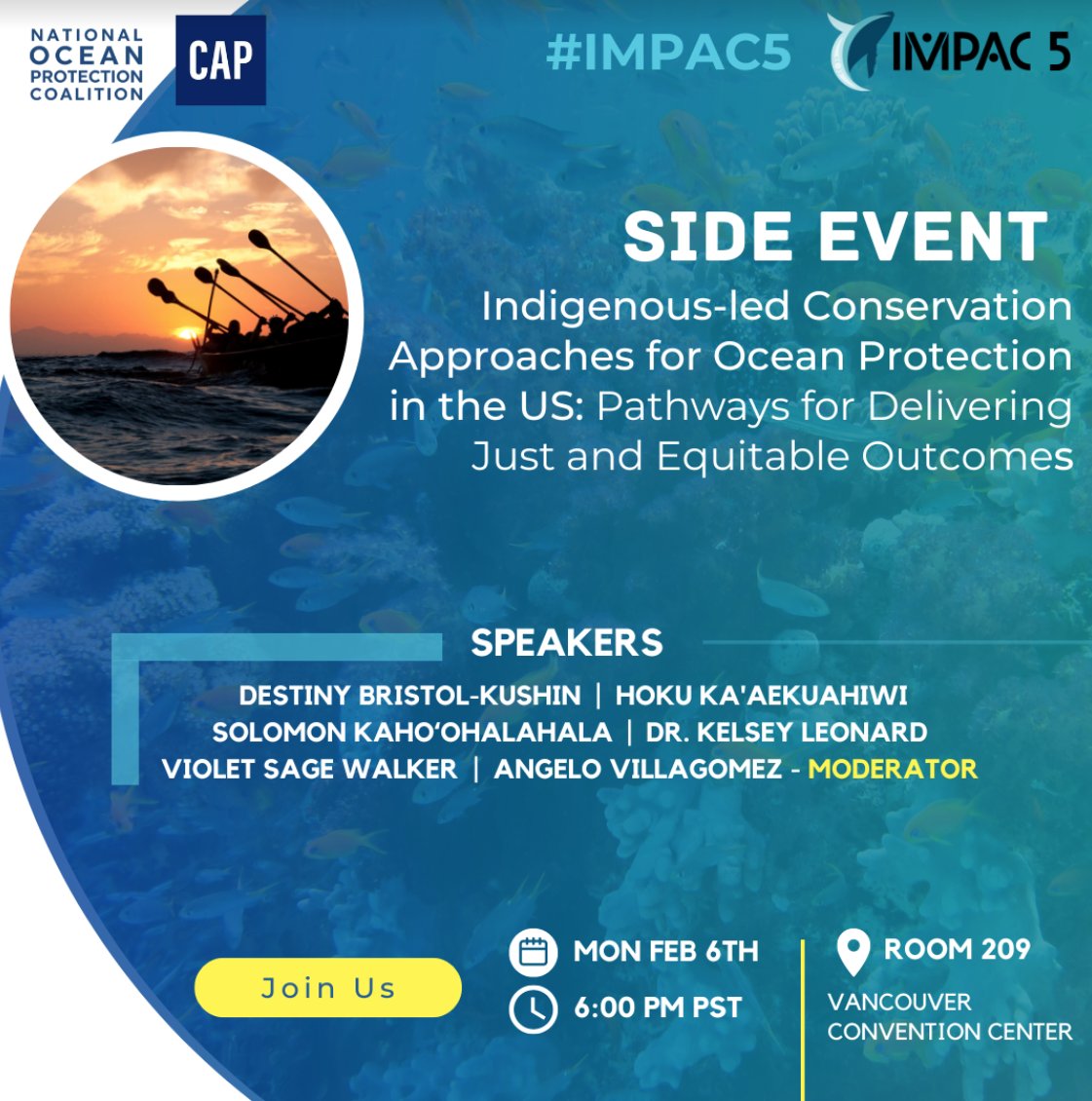 By advancing Indigenous-led initiatives, we can build a more equitable &amp; just approach to #OceanProtection. Join <a href="/amprog/">American Progress</a> &amp; <a href="/OceanCoalition/">National Ocean Protection Coalition (NOPC)</a> at <a href="/IMPAC5Canada/">IMPAC5</a> TODAY for a discussion on the call to address the climate crisis while connecting ocean, culture &amp; human well-being 💙🌊