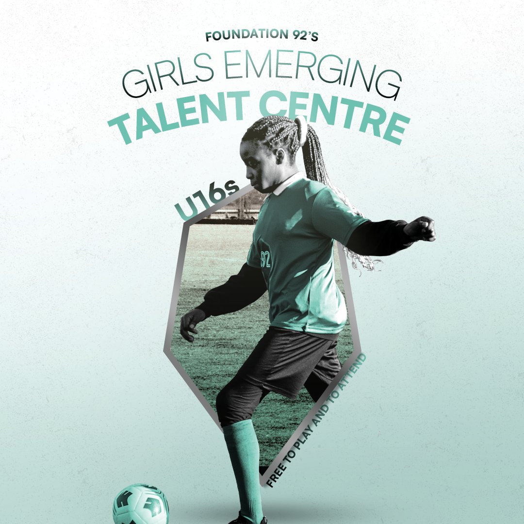 Foundation92's tweet photo. We're looking for players to join our U16s Girls Emerging Talent Centre! 🙌

Trials for this age group begin this Wednesday (8th February) 🗓️

Sign up via the link below 👇

https://t.co/dcT5lEIY6P https://t.co/pfcqQb7V6C