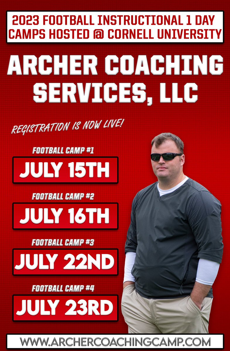BigRed_Football's tweet photo. 2️⃣ camp opportunities to compete and get evaluated in front of the best high academic football programs in the country ➕ 4️⃣ chances to show out in America’s #1 college town🐻🌿 
C U there ‼️
Sign up @ 🔗 https://t.co/3lEPu2QqAH https://t.co/vMtvmK0mYs