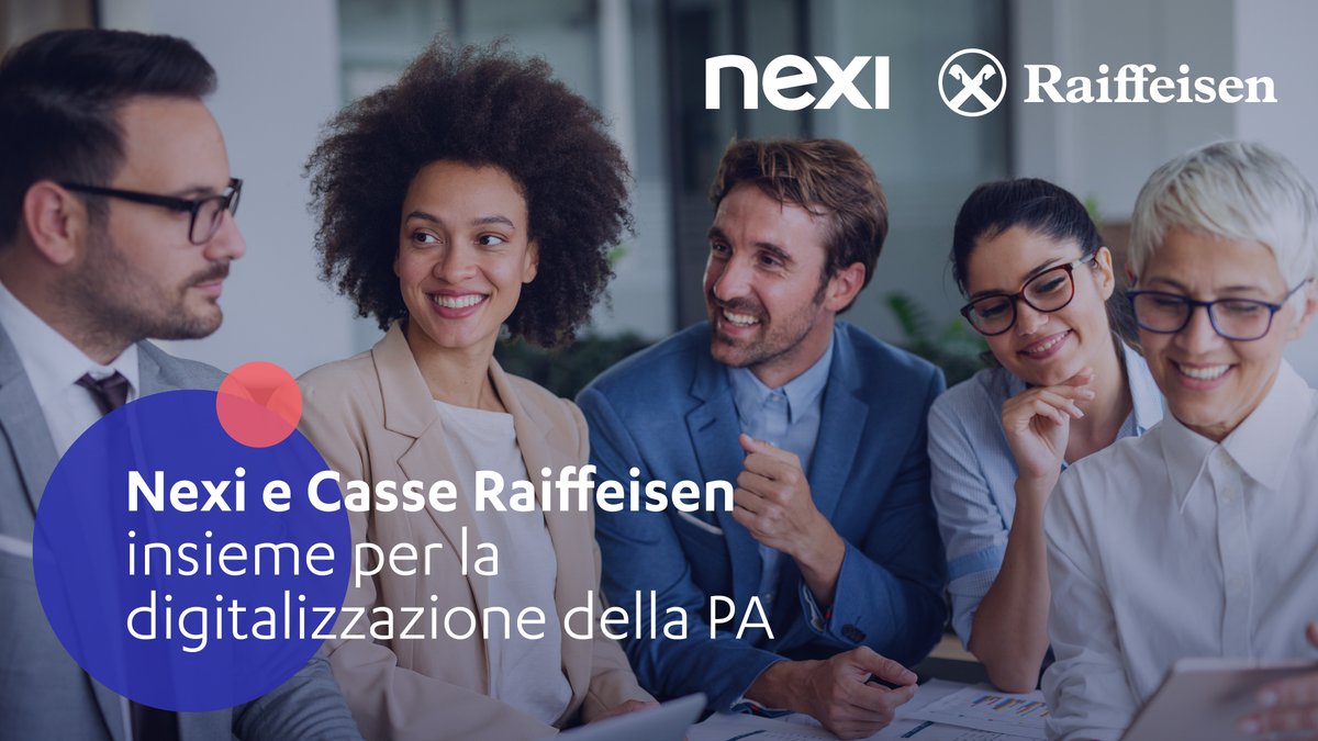 nexipayments's tweet image. Nexi e Casse Raiffeisen dell’Alto Adige siglano una partnership per la digitalizzazione delle PA. 

Scopri di più nel comunicato stampa 👉🏼nexigroup.com/content/dam/co…

#Digitalizzazione #PagoPA