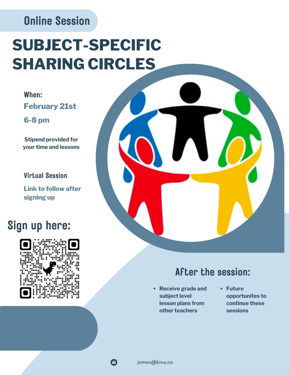 MK_EdTech's tweet image. Subject Specific Sharing Circles
Date: February 21st
Time: 6-7:30 pm
Location: Online (invite to follow after sign-up)
Grade level: 5-12

Sign up here: forms.gle/4XFQgertWktUKa…
