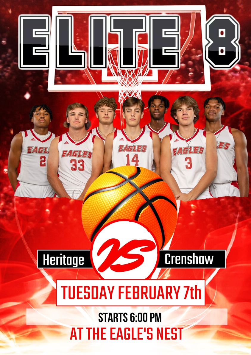 Heritage Christian Academy will host the AISA Elite 8 round Tuesday at 6pm against Crenshaw Christian. 24-1 on the year, looking for third straight AISA State Championship.
@ahsaahooprumors <a href="/PrepHoopsAL/">Prep Hoops Alabama</a> <a href="/Dcrealspill/">D’Courtland Christian (DC)</a> <a href="/aldotcomPreps/">AL.com H.S. Sports</a> <a href="/AlaHoops/">ALAHoops</a>
