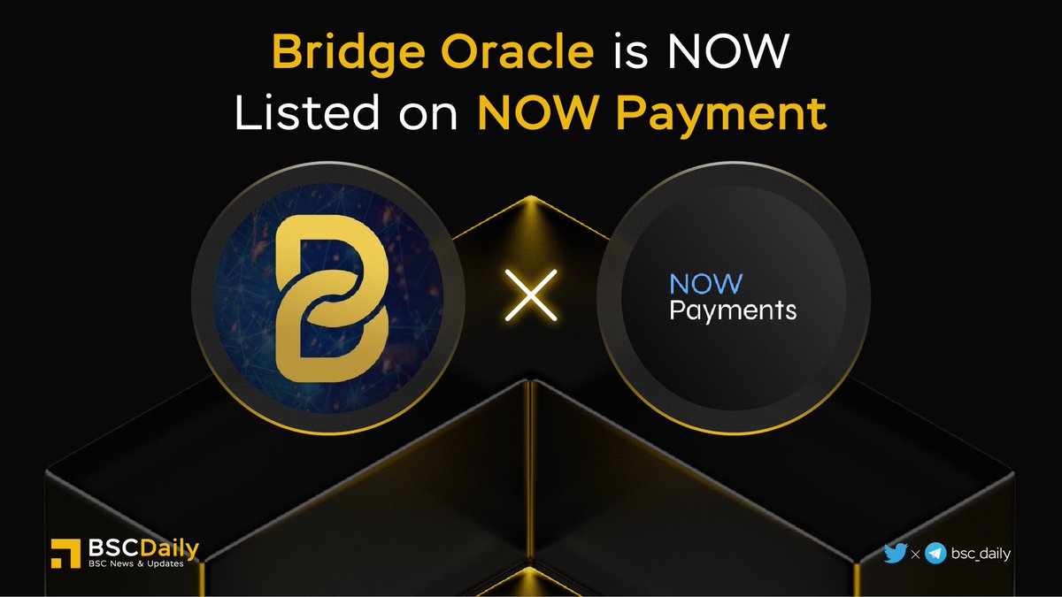 bsc_daily's tweet image. 🎉 @bridge_oracle is NOW LISTED on @NOWPayments_io 🚀

#BRG - Running smart contracts with highly secure real world data🧬

#NOWPayment - the easiest way to accept #Bitcoin and #altcoin payments. Join us NOW! #NP 💳

More details

#BNB #BSC #WEB3 🔥