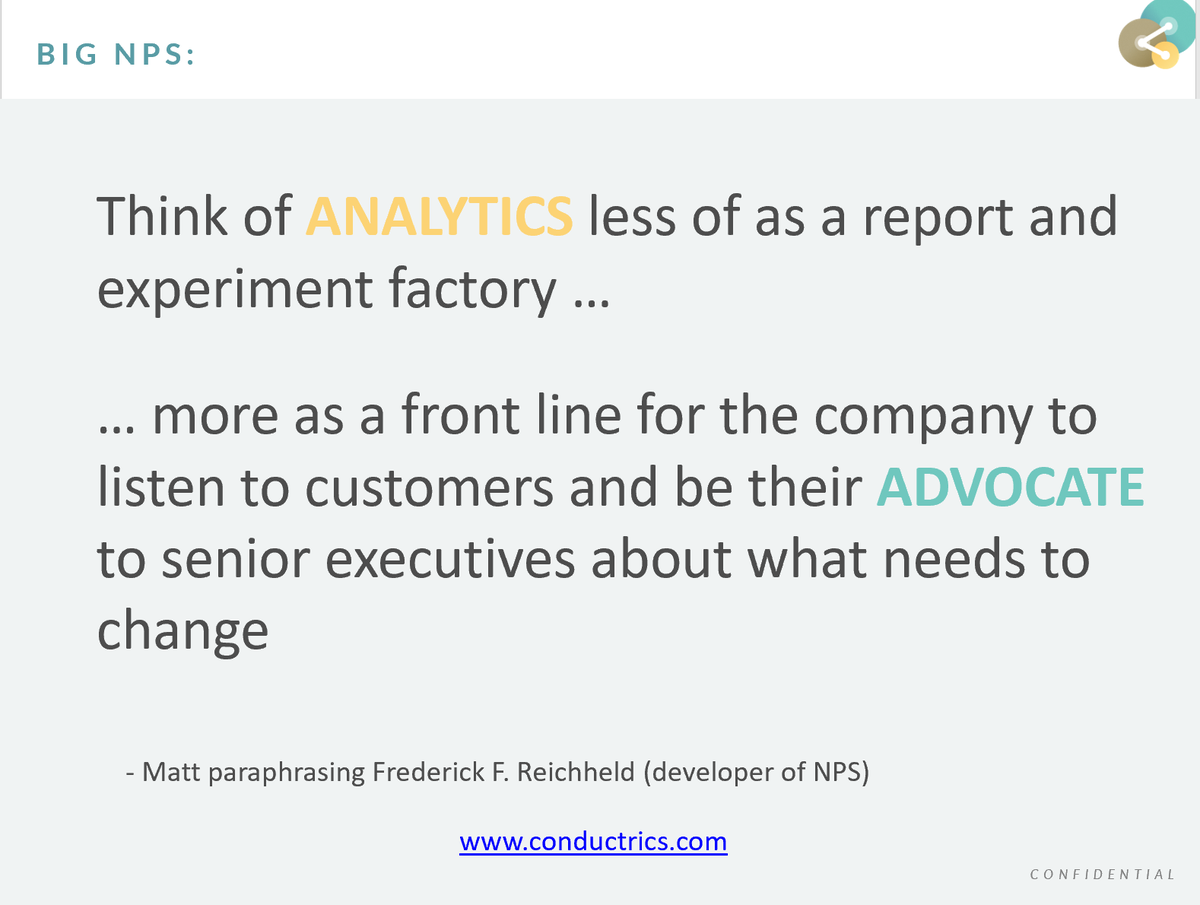 mgershoff's tweet photo. This is perhaps the core slide of the talk - that Analytics / Experimentation is best when it is customer focused (outer looking/Empathetic) , rather than tech or product focused  (inner looking). 

Thanks @PeterSutarik https://t.co/gLPmjkdDCY