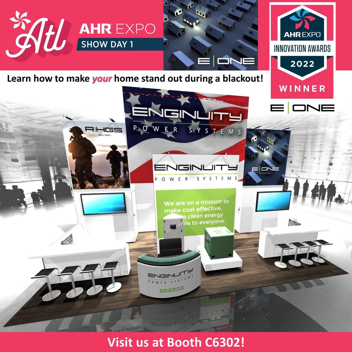 EnginuityPower's tweet photo. It's DAY 1 of @ahrexpo! Stop by and see us here at C6302.

Learn all about us here at the AHR Expo showsite: https://t.co/NHTLJV7ZCs

#enginuitypowersystems #simplyefficient #madeinusa #hvac #privategeneration #cleantech #microgrid #AHRExpo2023 #AHRExpo #AHR2023 https://t.co/E06YliiLuY