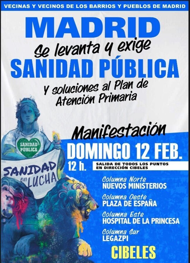 primariaresiste's tweet photo. ¡¡Educación y Sanidad PÚBLICA!! Este domingo día 12 de febrero nos veremos allí también. https://t.co/WGm0TcXfSL