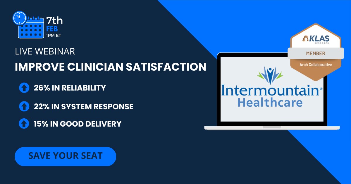 GoliathSolution's tweet image. Intermountain Healthcare improved clinician satisfaction with reliability, system response time, and delivery quality of their EHR. Find out how you can do the same at your healthcare organization in this webinar session: bit.ly/3WolOFC #HealthIT #Citrix #Cerner