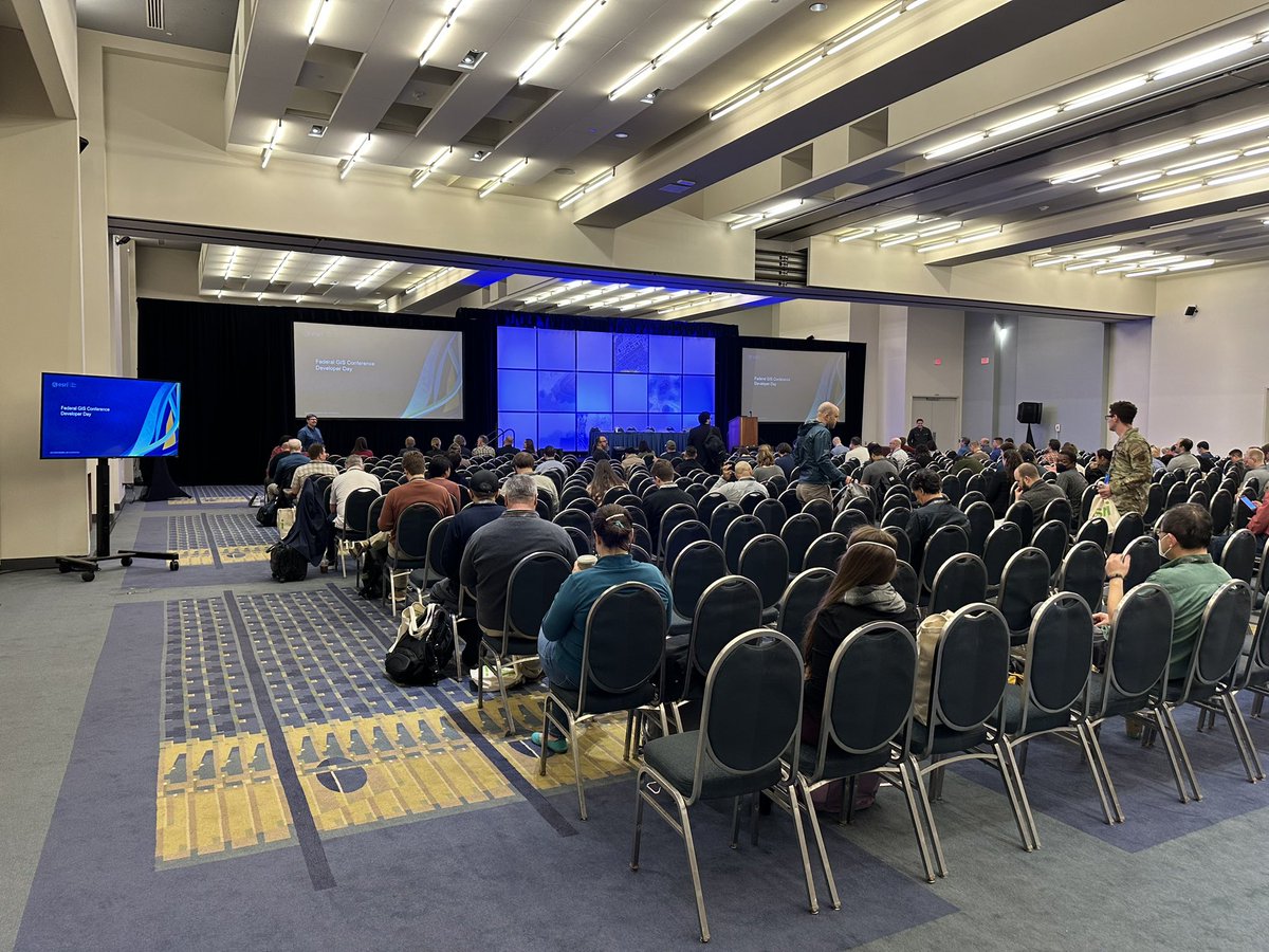 EsriDevEvents's tweet image. Developer Day has started at #FedGIS! Come by Salon GHI to learn more about our developer tools available in the General Session from 10am - 11:30am.