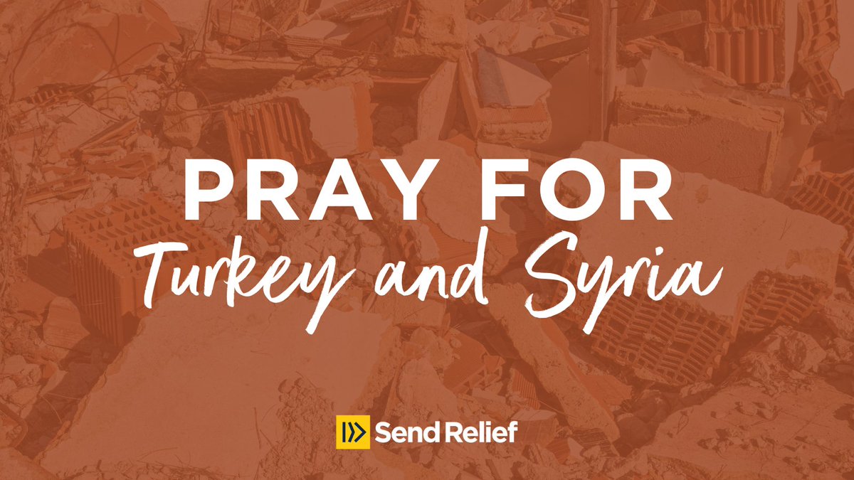 Over 1,500 people have been killed in the devastating earthquake that struck Turkey &amp; Syria. Send Relief is coordinating a response as initial needs are assessed. 

🙏 Join us in praying as more survivors are pulled from the rubble. 

Support our response: bit.ly/3JGpwrt