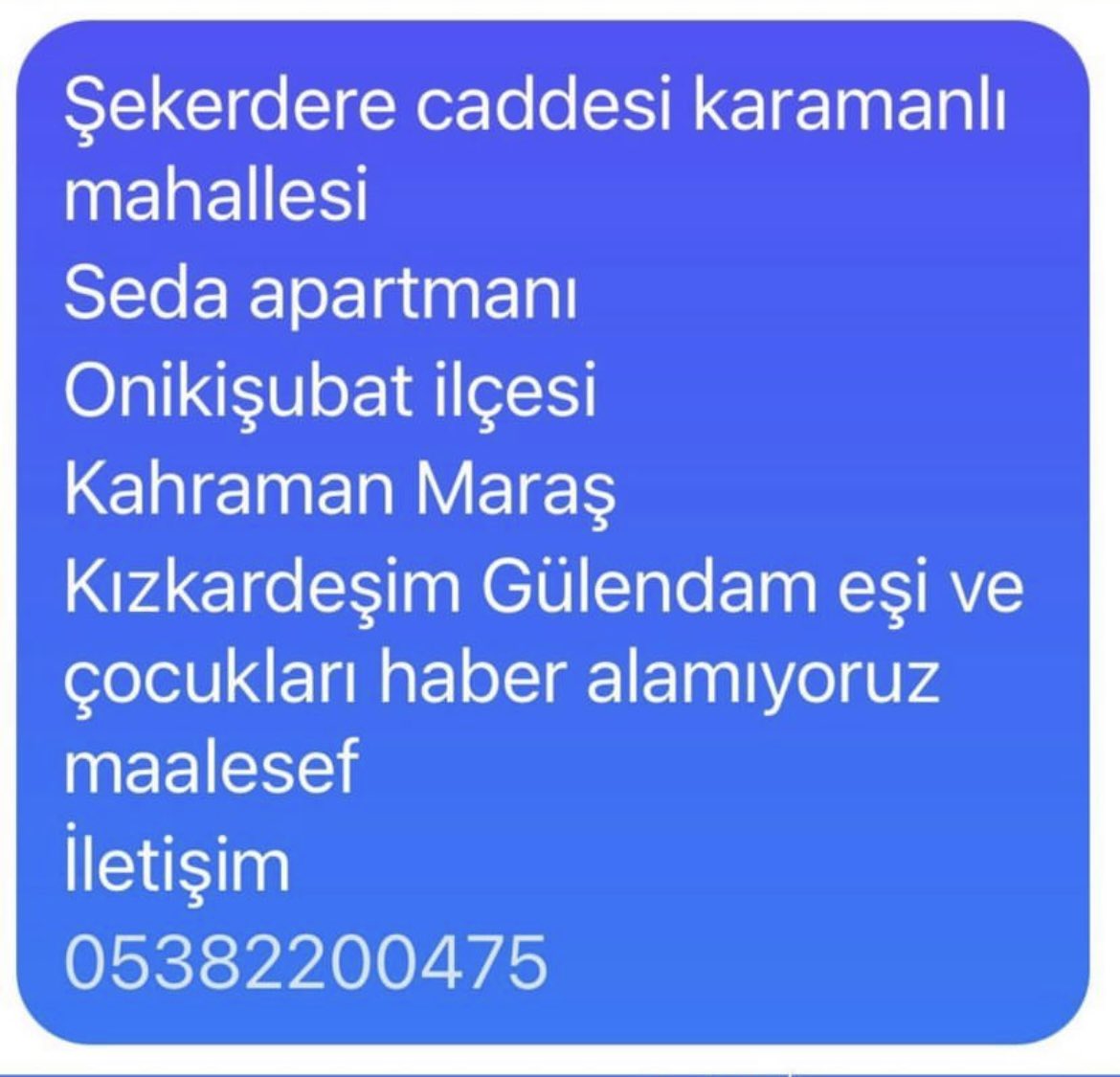 Arkadaşımın ailesi göçük altında!!! #acilyardım #acildestek #YardımCağrısı #DEPREMOLDU #AFADKahramanmaras #depremkahramanmaras #PrayForTurkey #acildeprem #Kahramanmarasdeprem
