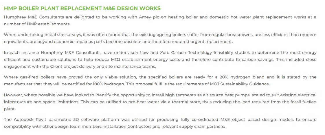 HMP BOILER PLANT REPLACEMENT M&amp;E DESIGN WORKS
