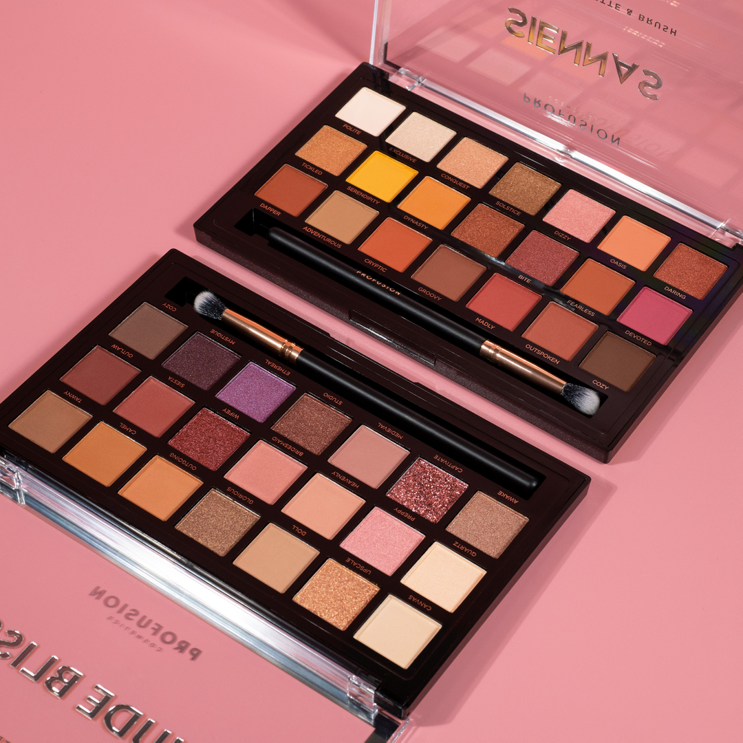 ProfusionCo's tweet image. Going out for Galentines Day... What palette are you choosing for your night out look? Comment below ⬇️
💗 Siennas Palette
💜 Nude Bliss

______________________
#profusioncosmetics #profusion #makeupcollection #makeuppalettes #galentinesday #girlsnightoutmakeup #swatches