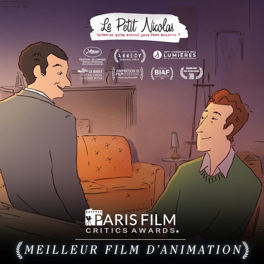Mediawan_kf's tweet photo. ⭐ Congratulations to the cast and crew of #LittleNicholas for winning the Paris Film Critics Awards for Best Animated Film! ✨
👏 #ONClassics #BidibulProductions #LePetitNicolas #Animation #parisfilmcritics @Buffalo8Pro @charadesfilms @BAC_FILMS @MediawanFr https://t.co/Kdu1HbTAcg