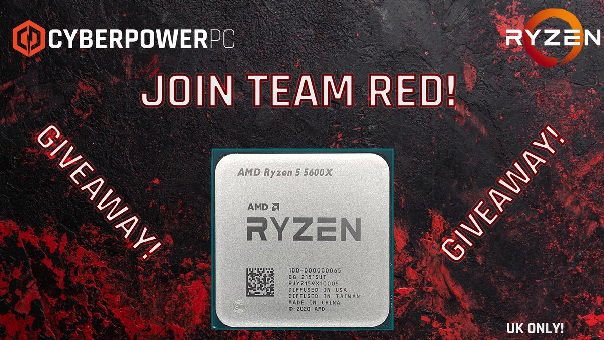 🚨GIVEAWAY🚨

We have teamed up with <a href="/AMD_UK/">AMD UK</a>  to give one lucky winner the chance to win an AMD RYZEN 5 5600X CPU!

To enter:

• Follow our page

• Retweet this post

• Comment the first game you would play

All 3 must be done!

Winner announced 10/02/23

UK ENTRY ONLY!