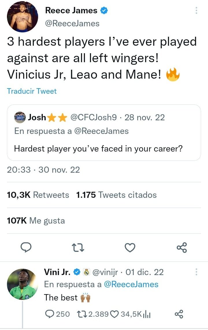 AdriRM33's tweet photo. A Vinícius Jr lo admiran jugadores de la talla de Reece James, Neymar y muchos más jugadores en Europa.

Qué casualidad que el problema solo lo tenga en España con los Raíllo, Maffeo, Alejo, Baillu, etc... https://t.co/NNyZSKy0Ds
