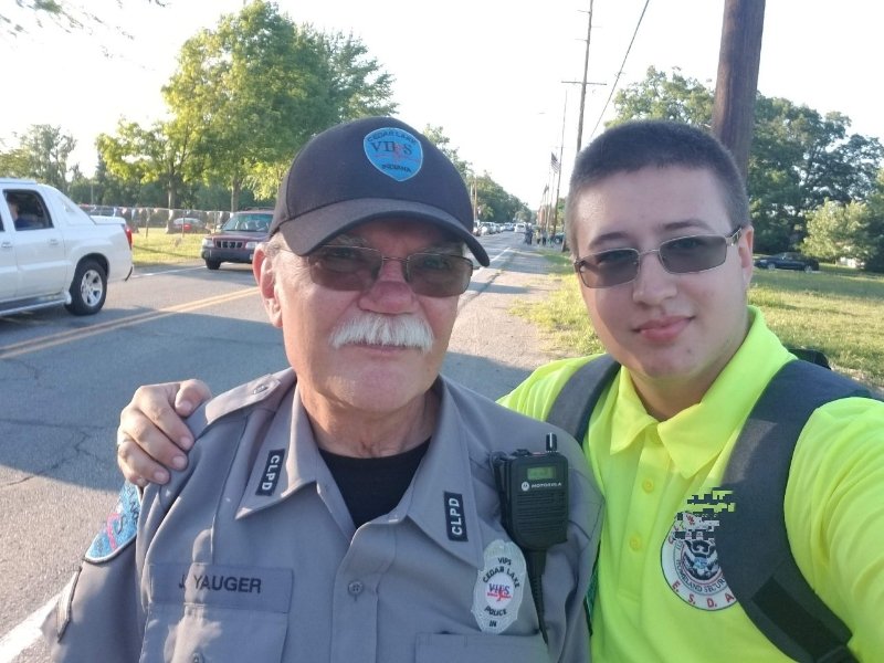 Throwback, with my grandpa whos a VIPS officer, working a fair. decided to come see him and work with em