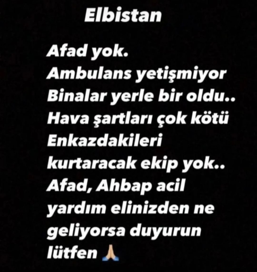 GrbtKaya's tweet photo. #AFAD #AFADKahramanmaras #deprem #AHBAP @haluklevent https://t.co/mfKjYFfj9G