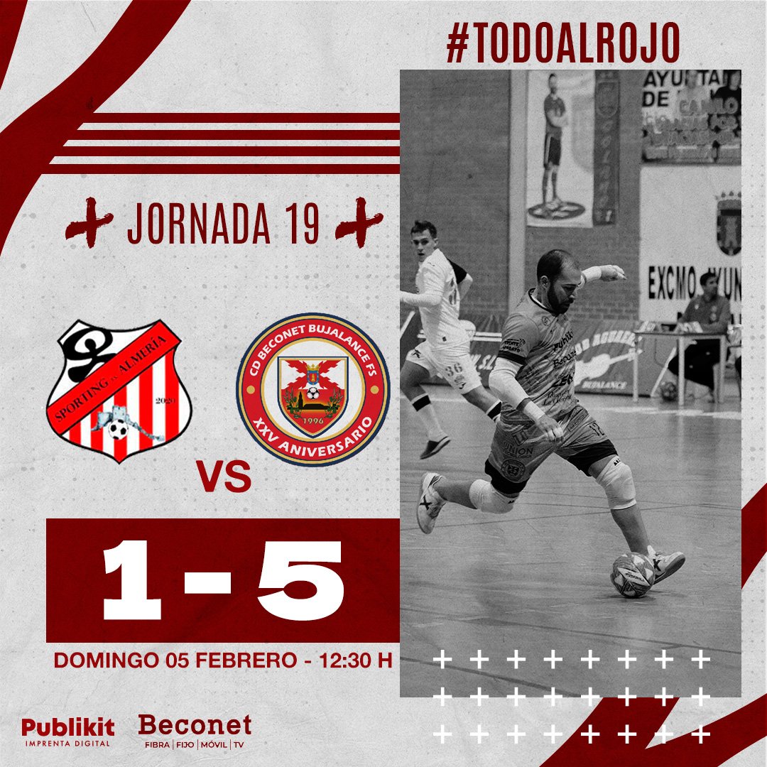 bujalancefs's tweet photo. Fuera de casa sumamos el tercer triunfo consecutivo. 3 puntos que nos sitúan de nuevo en puestos de play-off.

@sportingfsalme1 1 - 5 @bujalancefs 

⚽️ Propia Puerta
⚽️ David Leal
⚽️ Cristóbal
⚽️ Nono
⚽️ Carlos Borrallo

#VamosBujalance #TodoAlRojo https://t.co/hU25DMbhQt