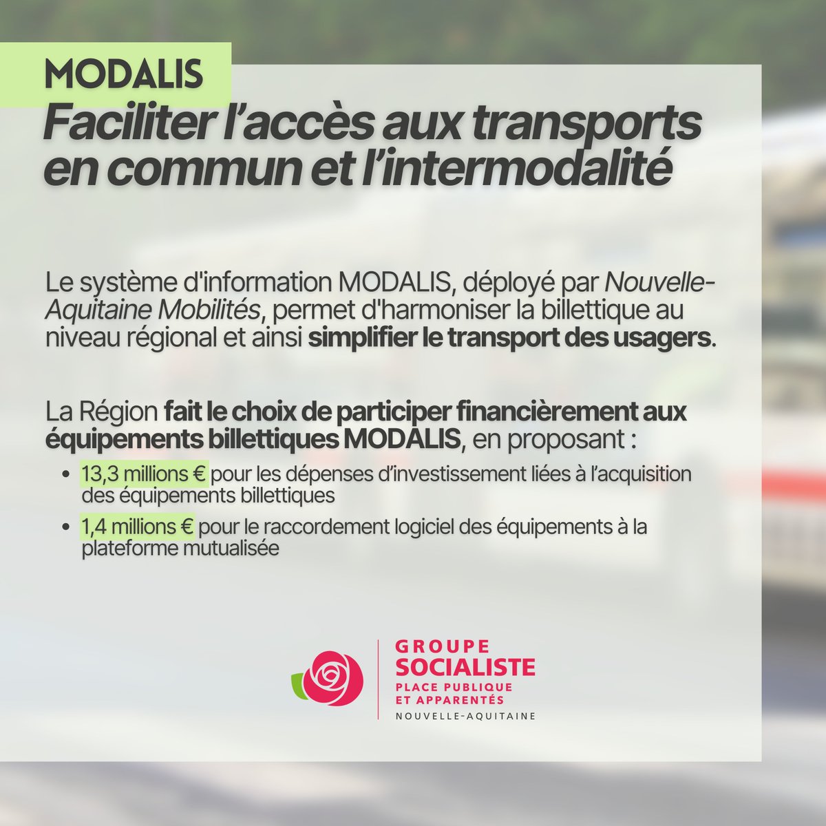 elus_PS_NA's tweet photo. @NvelleAquitaine @al_rousset @MartinePinville @EricSargiacomo @AndreaBrouille @PhilippeNauche @CharlineClaveau @fjeanson1 @CaruhelMaud @sdervill @renaudlagrave @PascalCavitte @NathalieLanzi @YBoultam @s_anfray @PGuillemoteau @CharpenelFrdri1 @CharreEmmanuel @mlcuv @HazouardMathieu @TrousselleY @BernardUthurry @karinedesroses @DomAstier @ThibBergeron @ColetteLanglade @ColetteLanglad1 @EychenneDelphi2 @virginiejouve @nicolaplaton @LafforeSandrine @pr_f_vincent Le système MODALIS déployé par @NA_Mobilites permet d’harmoniser la billettique et ainsi faciliter l’accès aux transports en commun.

Nous participons aux opérations relatives aux équipements billettiques, par le versement de deux subventions d’équipement. https://t.co/0R9Z1RthAB