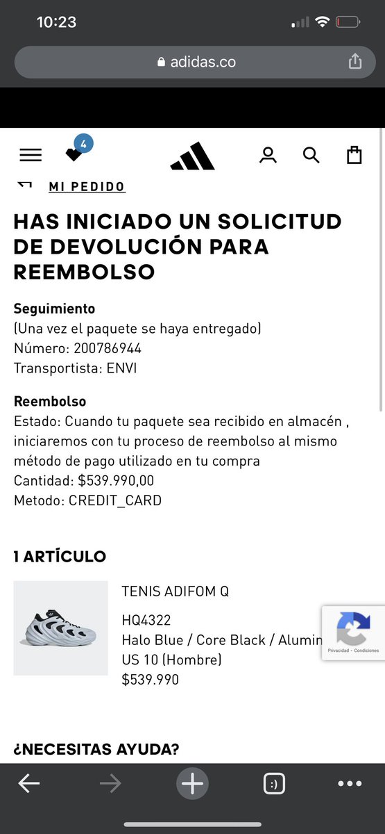jpablog9's tweet photo. Mal, muy mal @adidasCO y su servicio

1. Tres chats cerrados sin solución
2. Desde el 19 de enero esperando
3. Hoy es 6 de febrero y me dicen que el producto se agotó y que me devuelven el dinero. Me quedé sin regalo de cumpleaños. https://t.co/Gav0yJcMJM
