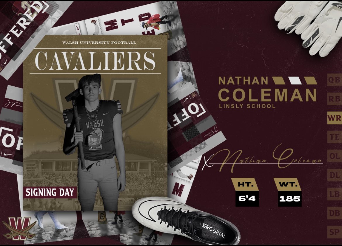 WalshUFootball's tweet photo. PLAYMAKER ⚔️

#SharpenTheBLADE | @Nate_Coleman_8 https://t.co/7WUjhbpsvd