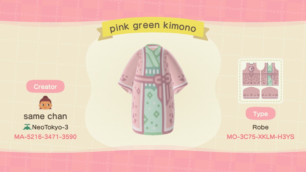 DokiDokiSame's tweet image. pastel kimono code #acnhcode #AnimalCrossing #ACNH #NintendoSwitch