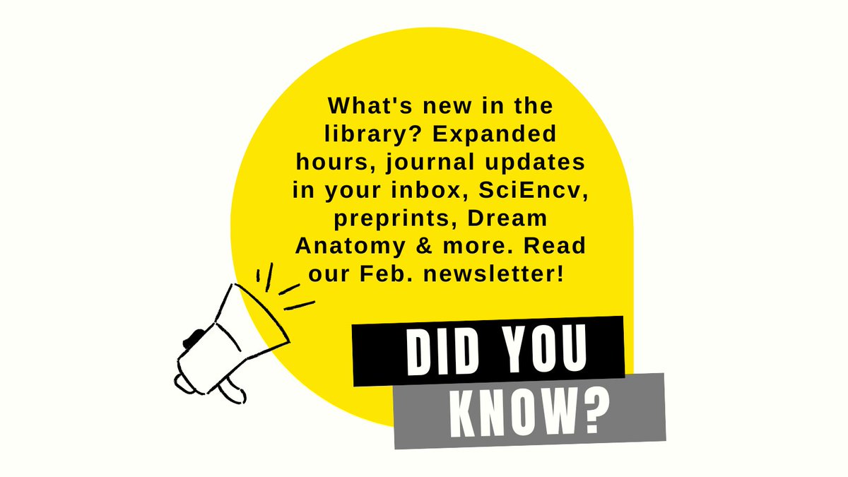 EinsteinLibrary's tweet image. News you can use: mailchi.mp/6d16a45cdf8e/l…
@EinsteinMed @EinsteinPhD @EinsteinICTR @epa_einstein @einsteincpd