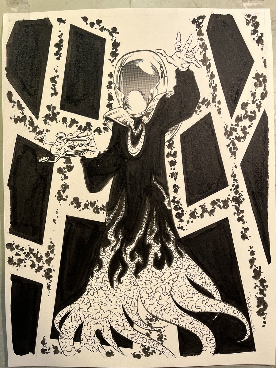 pqcomics's tweet photo. More #Commission catch up…slightly obscure (again?) #Questprobe from #marvel #ink #brush featuring real #zipatone https://t.co/xVnrADOv4B