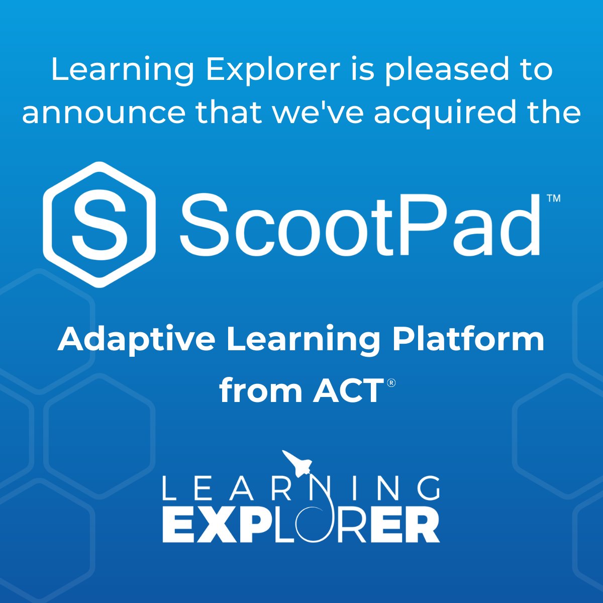 learnXpl's tweet photo. We're excited to announce that we've acquired the ScootPad #AdaptiveLearning platform from ACT, expanding our focus on #personalizedlearning with unique &amp; engaging experiences that positively impact student achievement. Read the news here https://t.co/KPT1n2767b
#edtech #scootpad https://t.co/rHOsn3cZ91