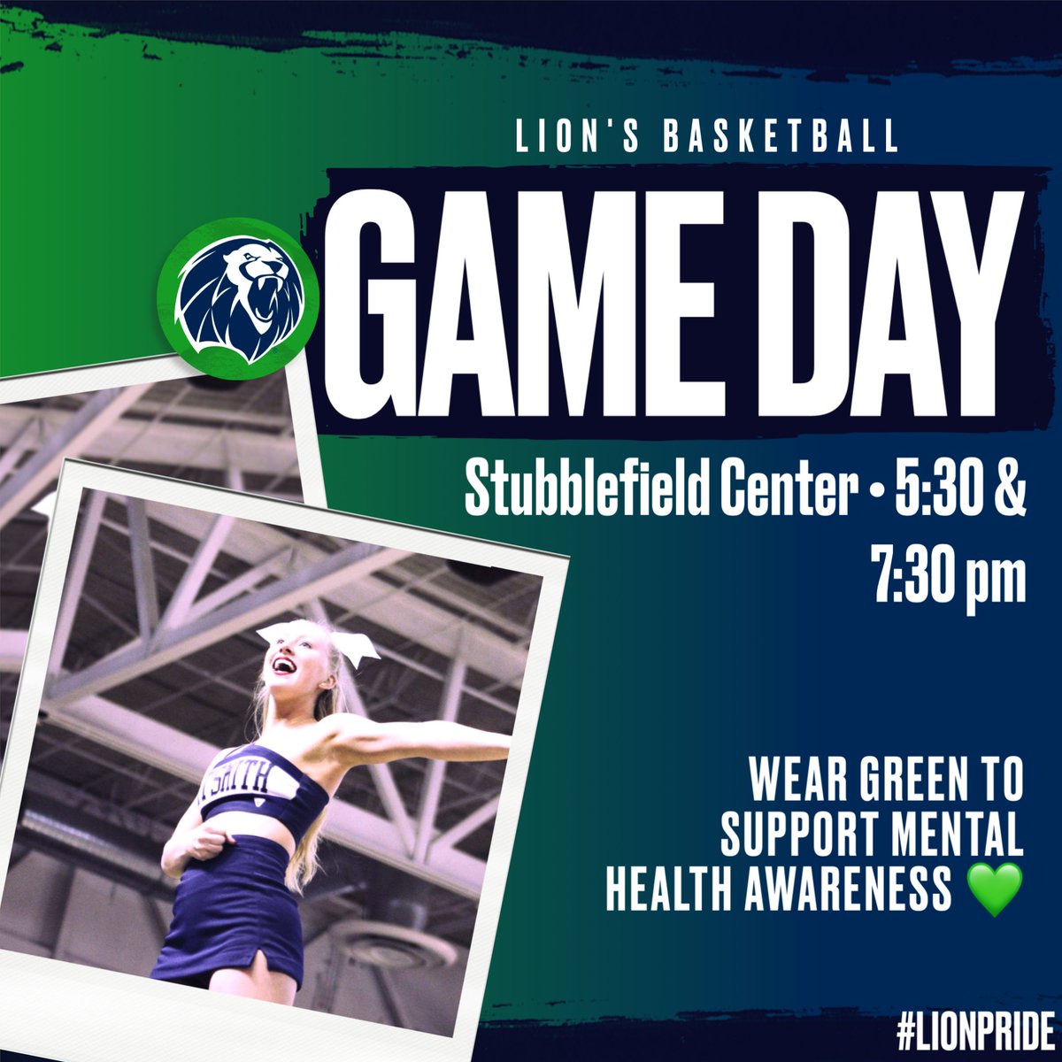 It’s GAMEDAY!! Come see us tonight cheer on the Lions and WEAR YOUR GREEN💚