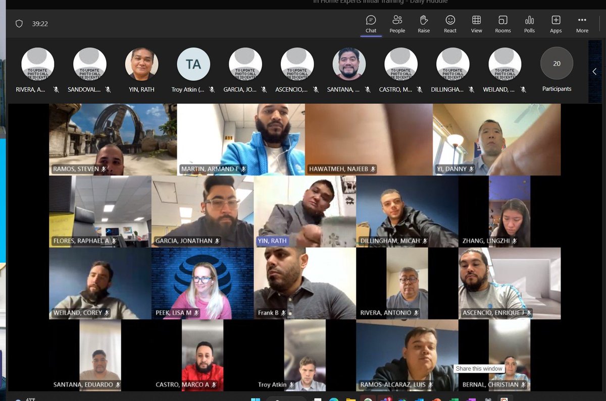TrainerPeaches's tweet photo. Last week successfully kicked of a group of *19* new In Home Experts in their Initial Training. Can't wait to see how they continue to grow in week 2! #LifeAtATT #InHomeExperts #NationalDistribution https://t.co/V18LgkaMvx