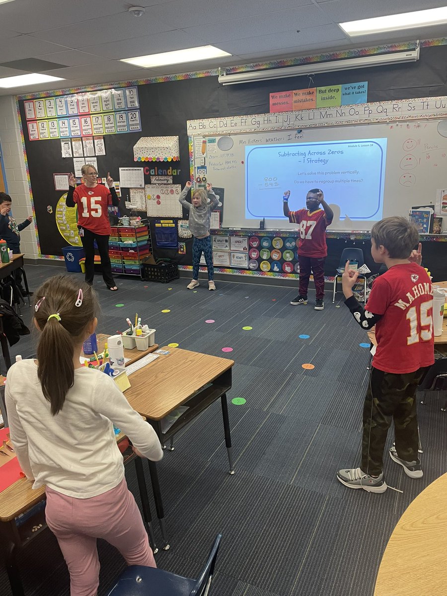 hn_huskies's tweet photo. 2nd grade mathematicians are hard at work today! Students are learning subtraction strategies for problems that need ungrouping - they even taught me a rap to remember what to do! ➕➖📚🎓✏️🎶🎤@olatheschools @hnhuskies #opsfortheirfuture https://t.co/66HSUsrceF