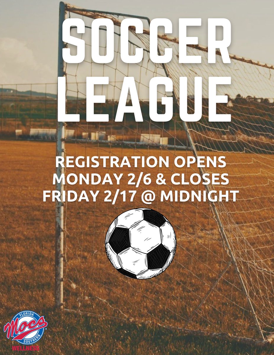Soccer registration opens today, and registration can be found on IMleagues. Registration closes Friday, February 17th @ midnight.